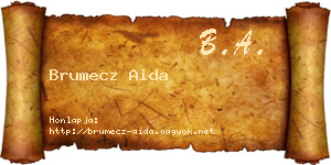 Brumecz Aida névjegykártya